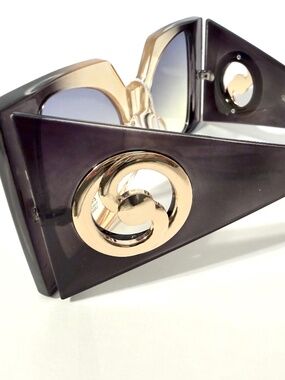 Oversized Geometric Cat Eye Sunglasses Women Bold Designer Fashion